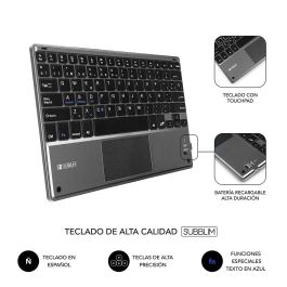 SUBBLIM Funda con Teclado Bluetooth Touchpad KeyTab Pro 9,6" a 10,8" TOUCHPAD Negra SUBBLIM Funda con Teclado Bluetooth Touchpad KeyTab Pro 9,6" a 10,8" TOUCHPAD Negra