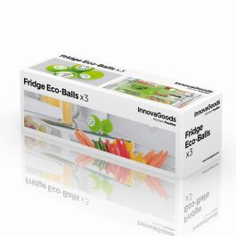 Innovagoods Pack de 3 Ecobolas para Frigorífico v0100792 - Elimina Olores y Alarga Vida de Alimentos
