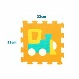 Alfombra de Puzzle Colorbaby Multicolor Plástico EVA 90 x 90 cm Vehículos 9 Piezas (4 Unidades)