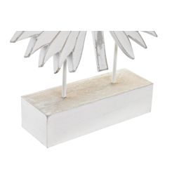 DKD Home Decor Decoración Tropical Hoja Blanco MDF Metal 7 x 46 x 36 cm