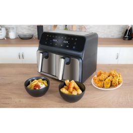 Unold 58685 Freidora de aire caliente de doble cámara Twin Zone 8 L, 1700W, 60-200°C con 10 programas
