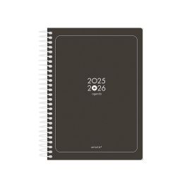 Agenda Escolar Antartik 25-26 Espiral Essentials Negro Dia Pagina A5 Bilingüe Papel Fsc 80 gr Agenda Escolar Antartik 25-26 Espiral Essentials Negro Dia Pagina A5 Bilingüe Papel Fsc 80 gr