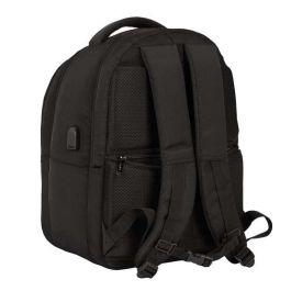 Mochila para Portátil y Tablet con Salida USB Safta Business Negro (31 x 45 x 23 cm)