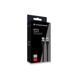 Conceptronic ETTA01B20 Cable USB C Macho - Macho Negro 100W 2 Metros