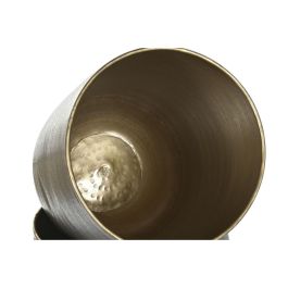Macetero Moderno DKD Home Decor Plateado Dorado 35 x 63 x 35 cm Set de 2