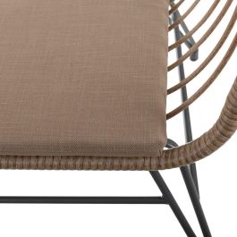 Sillón de jardín Ariki 121 x 62 x 76 cm ratán sintético Acero Grafito Sillón de jardín Ariki 121 x 62 x 76 cm ratán sintético Acero Grafito
