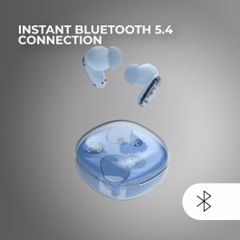 Mars Gaming MHIB2BL Auriculares Inalámbricos Bluetooth 5.4 Intraurales Azules con Micrófono, Estuche de Carga con Pantalla y 24h Autonomía