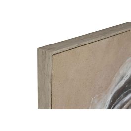 Cuadro Home ESPRIT Blanco Beige Yute Poliestireno Abstracto Moderno 102 x 3,2 x 102 cm (2 Unidades)