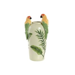 DKD Home Decor Jarrón Tropical Verde Amarillo Cerámica Loros 21 x 24 x 21 cm Precio: 28.49999999. SKU: B1BNYBPDDR