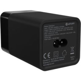 eSTUFF Cargador Multi PD GaN 120W 4 Puertos (2 USB-C + 2 USB-A) Carga Inteligente para Portátil, Tablet y Móvil