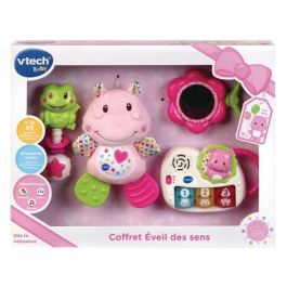 Vtech Baby Caja de Nacimiento Despertar de los Sentidos para Bebés, Juguetes Imprescindibles 0-36 Meses, Rosa