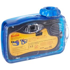 Kodak ULTRA SPORT Cámara Desechable Acuática Sumergible 15m, 27 Fotos, Película ISO 800, Resistente a Golpes, Azul/Amarilla