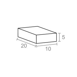 Micel IM30 Imán de Neodimio Bloque Rectangular 20x10x5 mm Níquel, 3,4 Gauss, 5 kg de Carga Máxima