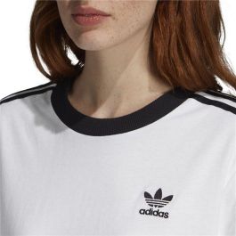 Camiseta de Manga Corta Mujer Adidas 3 Stripes Blanco