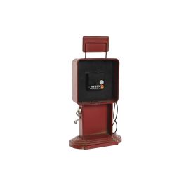 DKD Home Decor Reloj Sobremesa Vintage Rojo Metal 10 x 34 x 18 cm