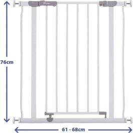 Barrera de seguridad - DREAMBABY - AVA - Montada a presión - 61-68 x 76 cm - Doble cierre - Blanco Barrera de seguridad - DREAMBABY - AVA - Montada a presión - 61-68 x 76 cm - Doble cierre - Blanco