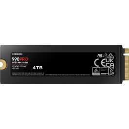 Samsung 990 PRO SSD M.2 4TB con Disipador de Calor NVMe PCIe 4.0, 7450 MB/s Lectura, 6900 MB/s Escritura