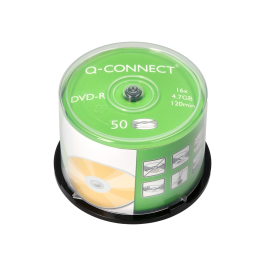 Q-connect DVD-R Capacidad 4.7GB Duración 120min Velocidad 16x Bote 50 Unidades Precio: 13.50000025. SKU: B12X39YRWW