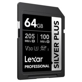 Lexar 64Gb Professional Silver Plus Sdxc Uhs-I Cards, Up To 205Mb/S Read 100Mb/S Write C10 V30 U3