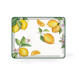 La Mediterranea Bandeja Melamina 27 x 21 cm Diseño 3 Frutas (18 Unidades)