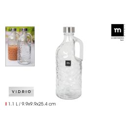 La Mediterranea Botella Vidrio con Asa Metálica 1.1 L, Diseño La Med Precio: 23.50000048. SKU: B1HMLBAFG5