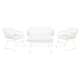 Sofa Terraza Y Jardin DKD Home Decor Blanco Blanco 74 x 84 x 124 cm Set de 4 Precio: 467.68999981. SKU: B189FVF8NP