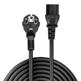 Lindy Cable de Alimentación 3m Schuko 2 Pines a IEC C13, Negro, para Conectar Dispositivos con Enchufe Europeo o Cargador Portátil