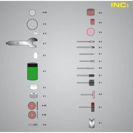 FARTOOLS Set 167 accesorios para mini amoladora de plástico