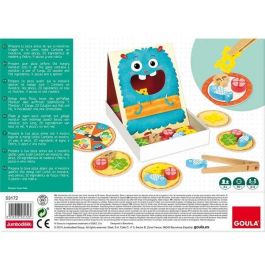 Goula Juego de Destreza Hungry Monster de Madera - Prepara la Pizza del Monstruo Tragón para Niños 3+ Años (Hasta 4 Jugadores)