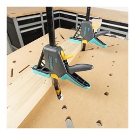 Wolfcraft Sargento Monomanual 100-700, Largo 100 mm, Acero Profesional/Doméstico