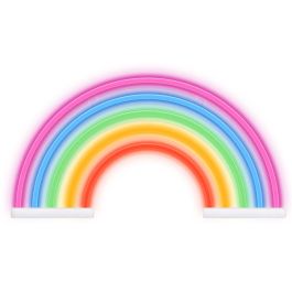 Forever Lámpara Neon Led Rainbow 5 con Atenuador, Iluminación Moderna USB, Multicolor
