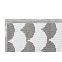 DKD Home Decor Alfombra de Poliéster con Ondas Gris Blanco 180x120 cm (2 Unidades) DKD Home Decor Alfombra de Poliéster con Ondas Gris Blanco 180x120 cm (2 Unidades)