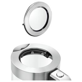 WMF Lono Wasserkocher 0413150011 Hervidor de Agua 1.7 L 3000 W Vidrio y Metal con Indicador de Nivel, Apagado Automático y Base 360°