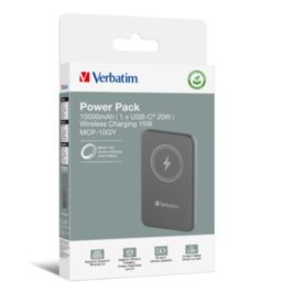 Verbatim MAGNETIC WS Power Bank 10000 mAh Carga Magnética Gris Batería Externa