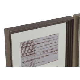 Marco Multifoto Urban DKD Home Decor Gris Marron 3 x 41 x 23 cm (2 Unidades)