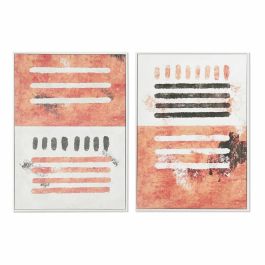 Cuadro Boho DKD Home Decor Naranja Blanco 3 x 70 x 50 cm (2 Unidades) Precio: 21.42426. SKU: B1HYANQR59