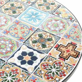 Mesa Plegable Exterior Metálica Mosaico Praga Negro Ø60 x 76 cm