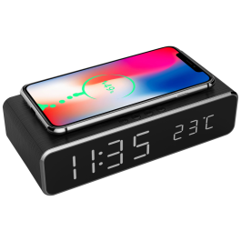 Gembird DAC-WPC-01 Reloj Despertador Digital con Carga Inalámbrica Negro Precio: 13.50000025. SKU: B1JRPYBFNJ