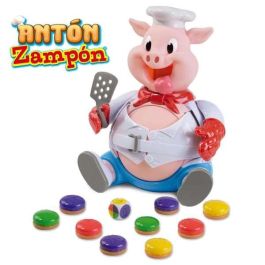 Bizak 64550084 Antón Zampón, juego de mesa de acción: hincha la barriga hasta que el cinturón explota, para niños +4 años