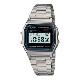 Reloj Unisex Casio A158WA-1 Negro Plateado (Ø 33 mm)