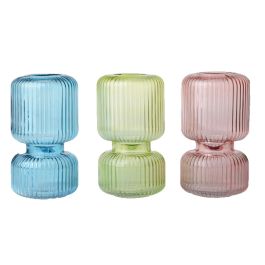 DKD Home Decor Jarron Verde Azul Rosa Cristal 12 x 12 x 21 cm (6 Unidades) Precio: 38.69000047. SKU: B18Z6B5WAH