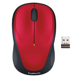 Logitech Ratón Inalámbrico M235, RF Wireless, Rojo
