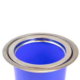 Emuca Cubo de basura empotrable para encimera de cocina Recycle, 1 vaso extraíble de 5 litros, Acero inoxidable y Plástico