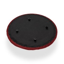 Puff con almacenamiento rojo VERSA 43x45 cm - Madera MDF, Poliéster, Tela chenilla Puff con almacenamiento rojo VERSA 43x45 cm - Madera MDF, Poliéster, Tela chenilla