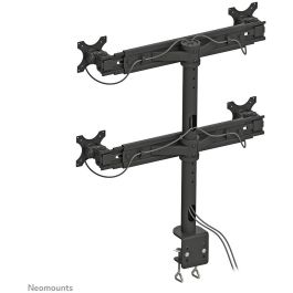 Neomounts FPMA-D700D4 Soporte de Escritorio para 4 Monitores de 19" a 30" (76 cm) y 8 kg por Pantalla, Ajustable, Negro