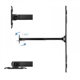 Tooq Soporte Pared TV LP6070TN - Giratorio e Inclinable para Pantallas de 37 a 70 Pulgadas, Carga Máx. 50kg, Negro