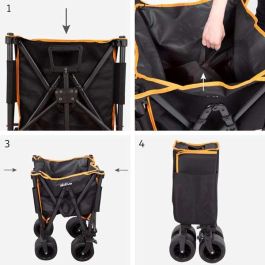 Carro Multiusos Aktive Poliéster PVC Acero 52 x 105 x 52 cm Carro Multiusos Aktive Poliéster PVC Acero 52 x 105 x 52 cm