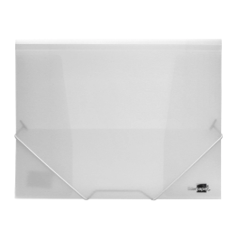 Liderpapel Carpeta Solapas 34964 Polipropileno Cierre Gomas Formato Din A4 Transparente Translucido