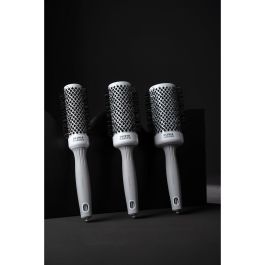 Olivia Garden EXPERT Blowout SHINE White&Grey #80 mm Cepillo Redondo para Peinado y Secado con Tecnología Iónica