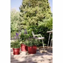 ELHO ELH8711904535308 Maceta Amiga Redonda 35 cm Diámetro x 26 cm Alto Roja para Jardín, Terraza, Plástico 100% Reciclado